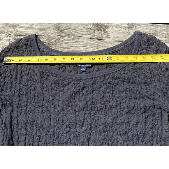 American Eagle Outfitters Lace Shirt Women's Medium Charcoal Grey Y2K Preppy - Picture 7 of 12